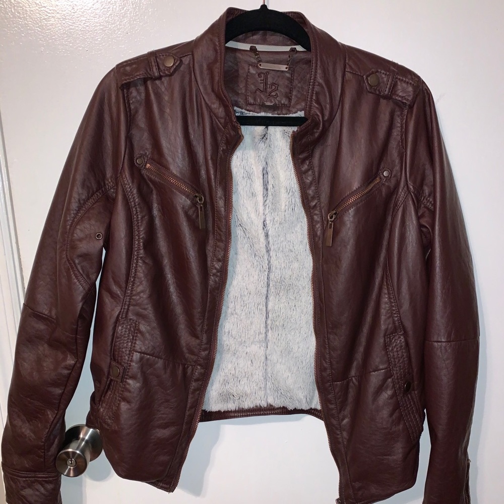 Faux leather jacket